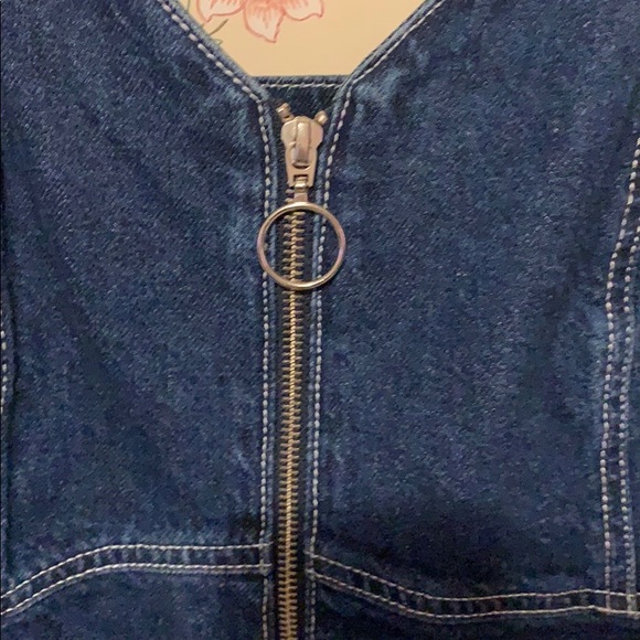 Jean Zip Down Dress - Picture 2 of 4